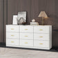 Modern White 9-Drawer Dresser, Wide Chest of Drawers with Ample Storage for Bedrooms