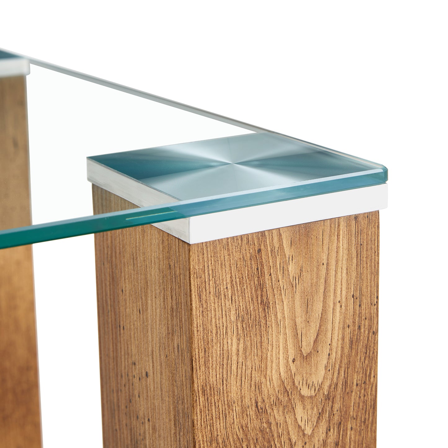 Glass-Top Coffee Table tea table with MDF Legs - Stylish Blend of Elegance and Durability