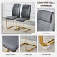 Comes with faux leather cushioned seats living room chairs with metal legs (gray+PU leather)