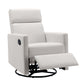 Modern Upholstered Rocker Nursery Chair Plush Seating Glider Swivel Recliner Chair Beige