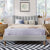 Upholstered Platform Bed Frame with Vertical Channel Tufted Headboard No Box Spring Needed Full Gray