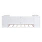 Twin Size Daybed with Storage Arms  Trundle and Charging Station White