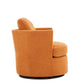 Rotating bucket chair  comfortable circular sofa chair in living room, 360 degree rotating bucket club chair (Yellow)