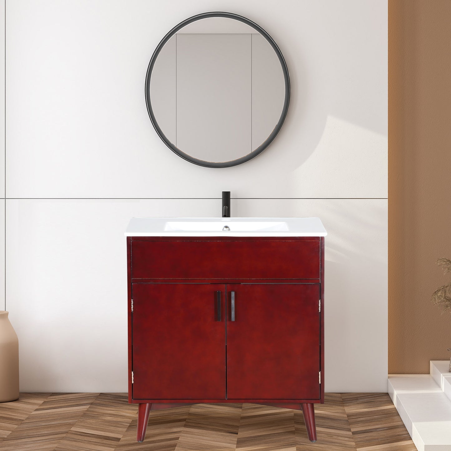 Mueble de baño con lavabo, mueble combinado, mueble de almacenamiento para baño