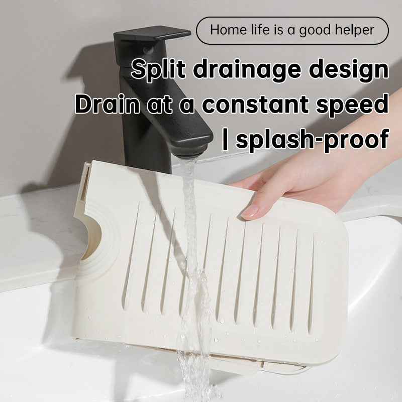 Silicone Drain Pad Faucet Drain Pad Kitchen Countertop Sink Drain Splash Proof Device