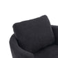 Rotating bucket chair living room comfortable circular sofa chair 360 degree rotating bucket chair armchair (black)