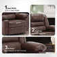 Breathable Leather Massage Recliner Chair Manual Living Room Reclining Sofa