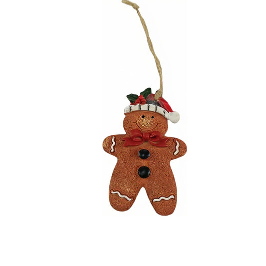 Gingerbread Pendant Tree Ornament – Resin Holiday Décor