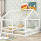 Twin Size House Platform Beds Two Shared Beds  White