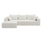 109" x 68" Modular Sectional Sofa Set, Modern Minimalist Style Couch in White