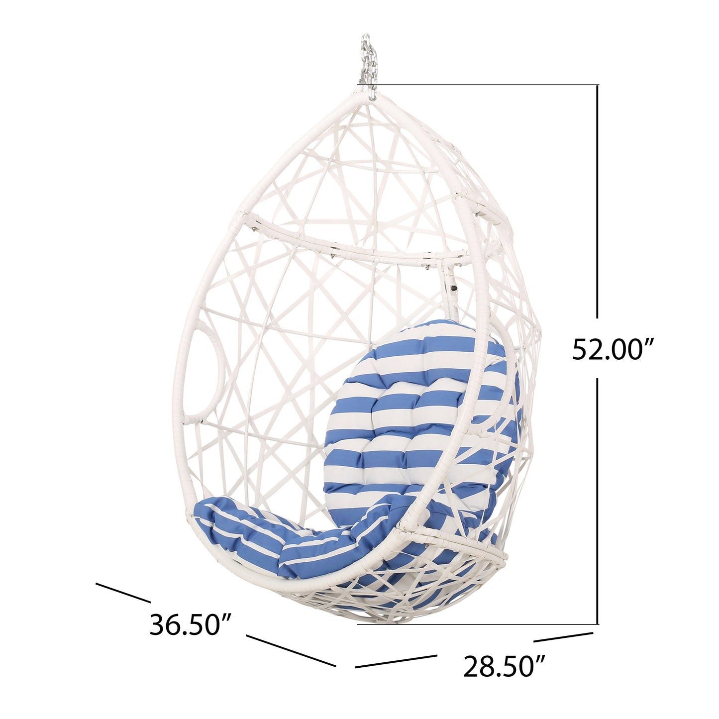 MARLIN Hanging Egg Chair-Basket, Comfortable and Stylish Design for Outdoor Relaxation