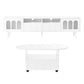 Two sets of ON-TRANS cream style TV stands and coffee tables, suitable for TVs under 80 inches, white