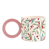 Taza de cerámica de estilo británico, lindas tazas de café, regalo de personalidad, tazas de leche de avena para el desayuno con pintura de color para el hogar para chicas kawaii 