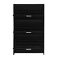 U-Can Shoe Storage Cabinet for Entryway with 3 Flip Drawers, Modern Shoe Organizer Cabinet, Free Standing Shoe Rack Black