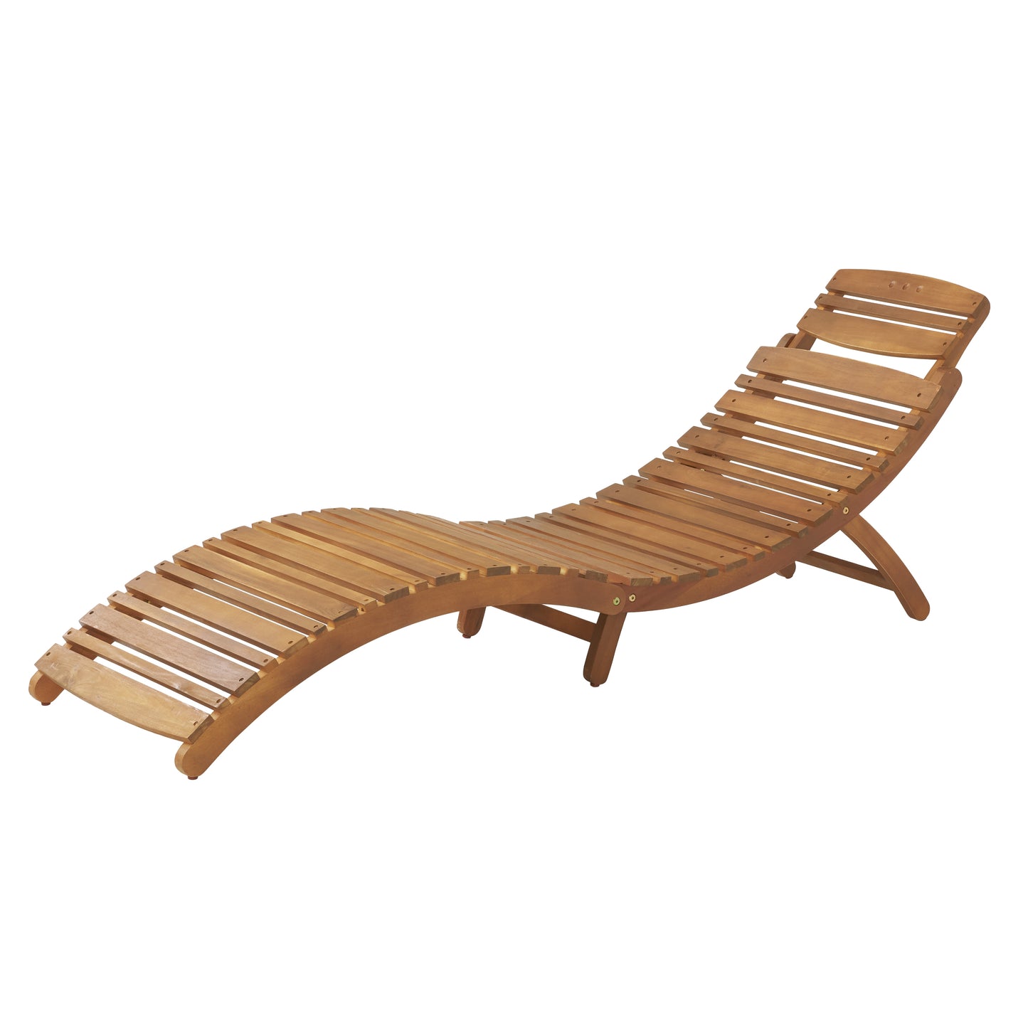 Lahaina Wood Foldable Chaise Lounge, Perfect for Outdoor Relaxation