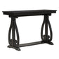 48-Inch Rustic Vintage Console Table --- Farmhouse Style Entryway Table with Open Shelf and Sturdy Construction (Black)