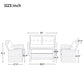 U-Style 4-Piece Patio Furniture Set, All-Weather Wicker Sectional Sofa with Ottoman and Cushions