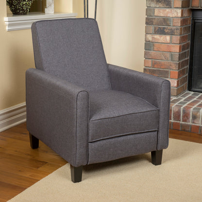 Smoke Fabric Push Back Chair, Elegant Design for Modern Home Décor