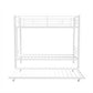 Heavy-duty Sturdy Meta Twin over Twin with Trundle Bunk Bed/l/ Noise Reduced/ Safety Guardrail/No Box Spring Needed,White