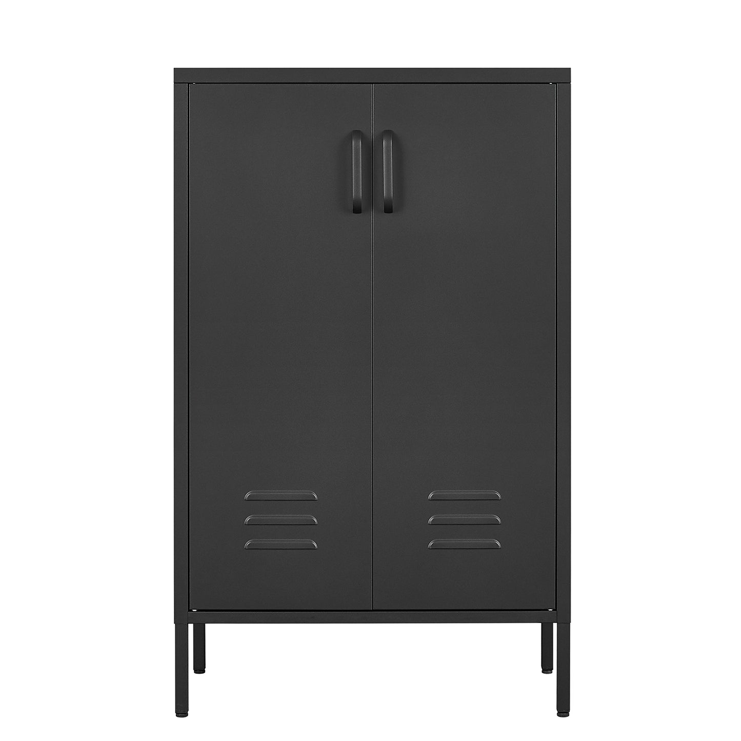 Steel storage cabinet, double door miscellaneous storage cabinet, 2 movable partitions