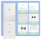 Tall Bathroom Cabinet with Four Doors, Large Storage Space Open Shelve, Upper Storage Cabinet, Whit