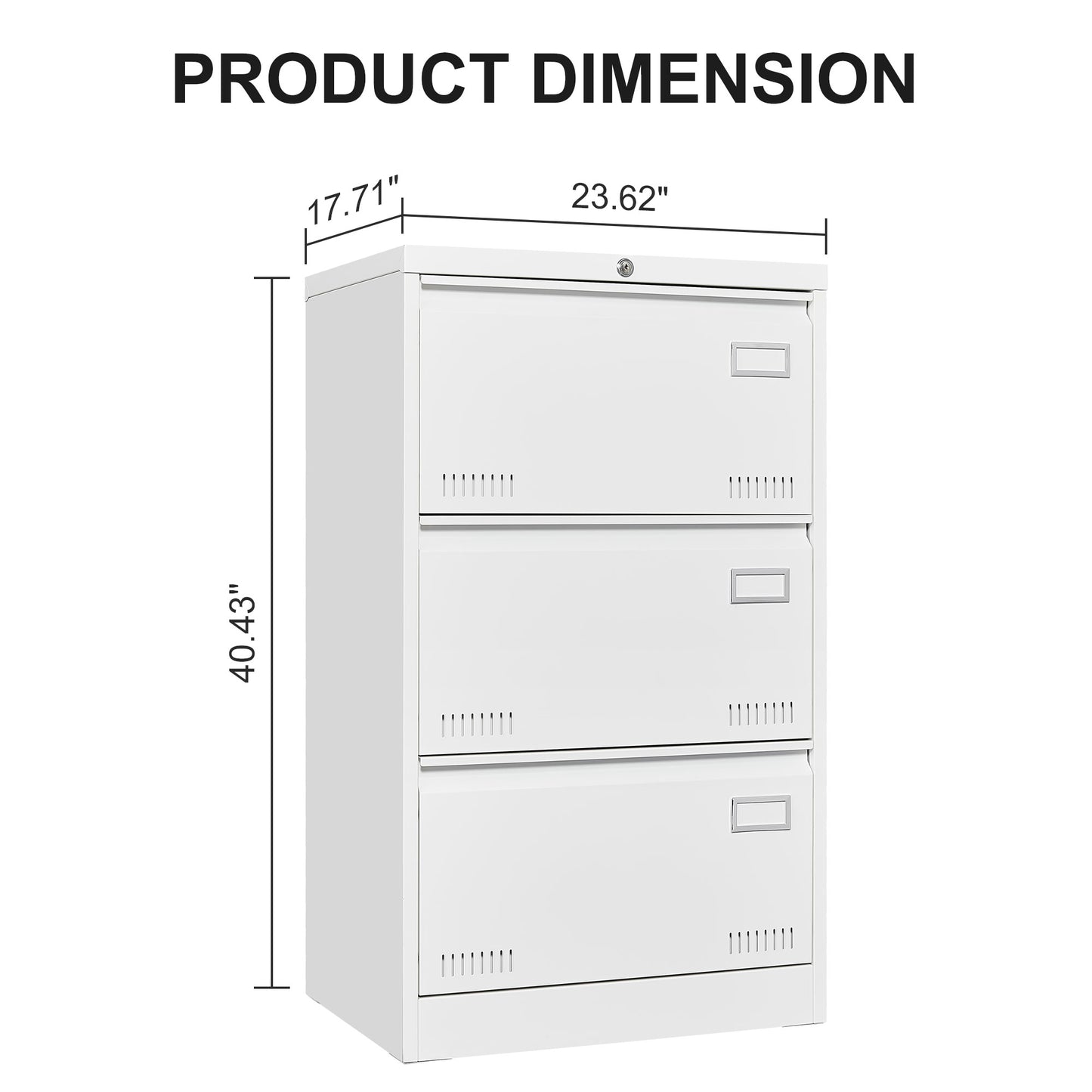 Filing Cabinet Lateral File Cabinet 3 Drawer White Filing Cabinets with Lock