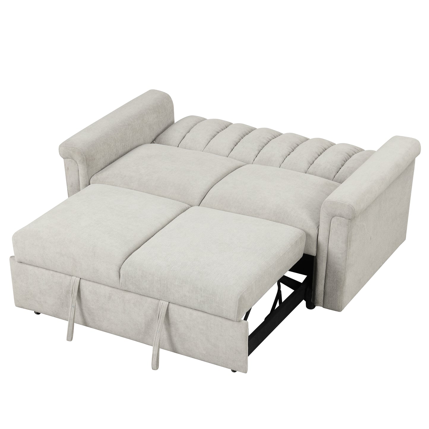 U-STYLE Convertible Soft Cushion Sofa Bed, Comfortable Seating and Sleeping Solution for Two People