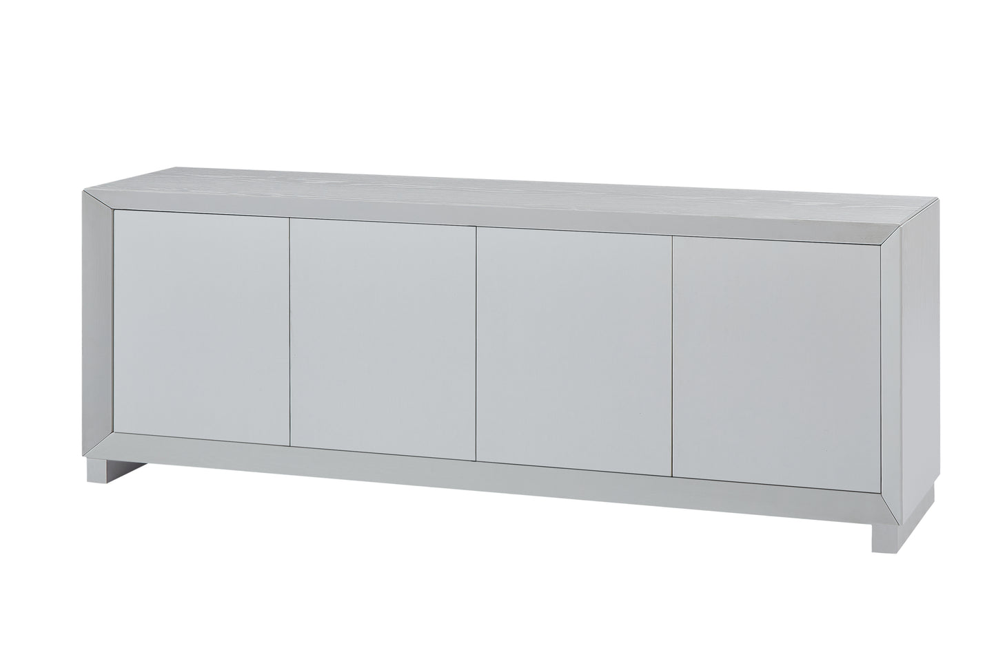 Side panel storage cabinet, TV stand, modern style cabinet, white, 64 inches wide x 15 inches deep x 23.23 inches high.