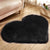 Love Heart Rugs Artificial Wool Hairy Carpet Faux Floor Mat Fur Plain Fluffy Area Rug Soft Living Room Carpet Bedroom Floor Mat