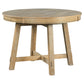 TREXM Farmhouse Round Extendable Dining Table