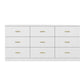 Modern White 9-Drawer Dresser, Wide Chest of Drawers with Ample Storage for Bedrooms