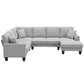 108*85.5" Modern U Shape Sectional Sofa 7 Seat Fabric Sectional Sofa Set