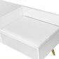 Modern Shoe Storage Bench with Hidden Storage and Upholstered Cushions, White Finish