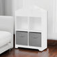 Kids Dollhouse Bookcase with Storage 2-Tier Storage Display Organizer (White/Gray)