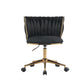 Office desks and chairs, with adjustable wheels and cushioned office desks and chairs that conform to ergonomics (black)