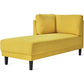 Mid-Century Modern Fabric Corner Lounge Chair Upholstered Indoor Chaise Lounge for Bedroom Change title: