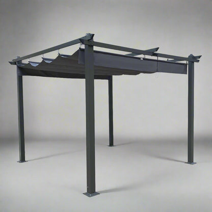 Outdoor Retractable Pergola Gray