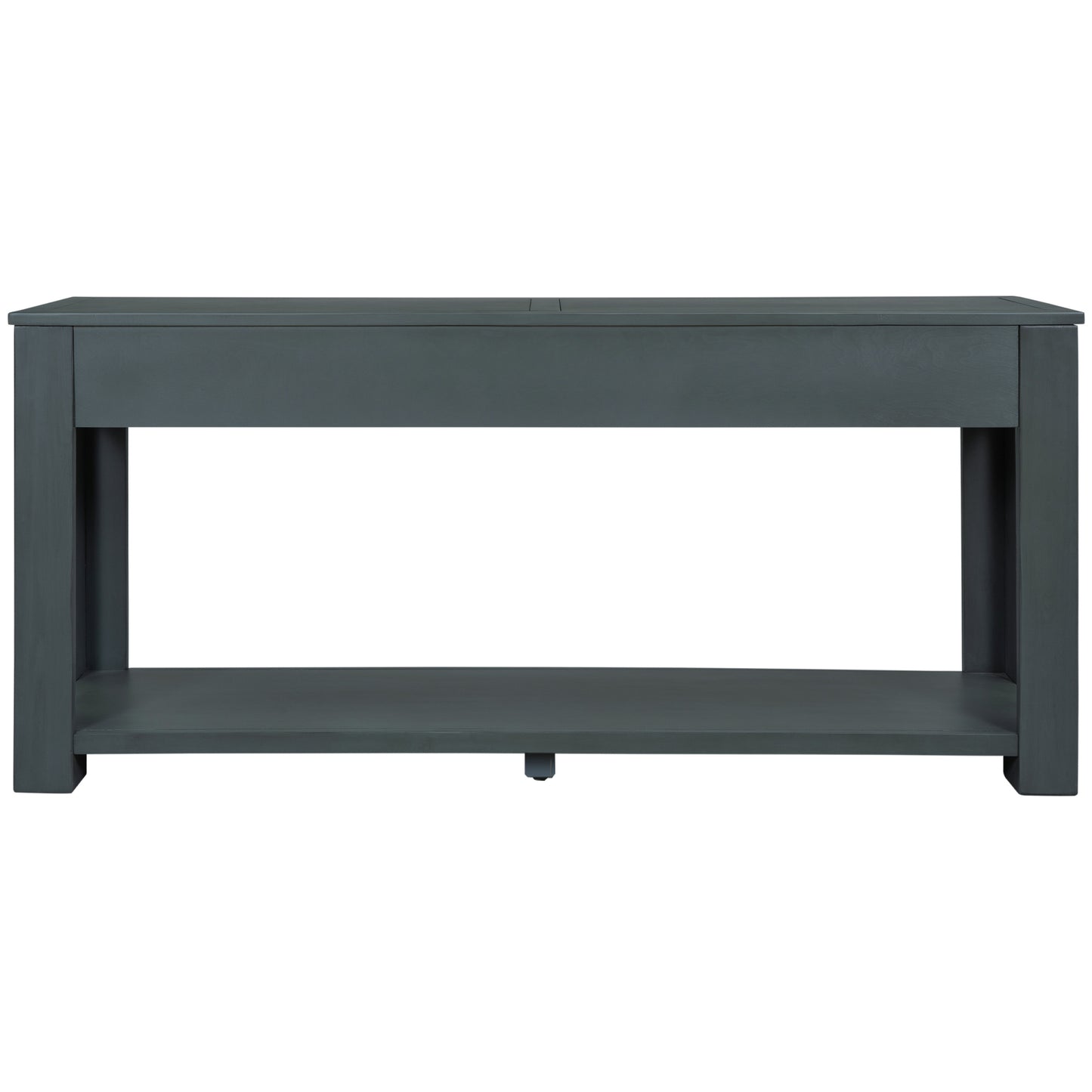 TREXM Console Table with Storage Drawers and Bottom Shelf, Navy Finish for Entryways and Hallways