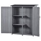 Outdoor 5.3ft Hx4.6ft L Wood Storage Shed Tool Organizer,Garden Shed, Storage Cabinet with Waterproof Asphalt Roof Gray