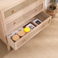 3-Drawers Rattan Storage Cabinet Rattan Drawer,for Bedroom,Living Room,Natural