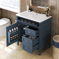 30 inch bathroom vanity with top sink, storage cabinet with 2 drawers and 1 drawer, single sink bathroom vanity