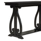 48-Inch Rustic Vintage Console Table --- Farmhouse Style Entryway Table with Open Shelf and Sturdy Construction (Black)