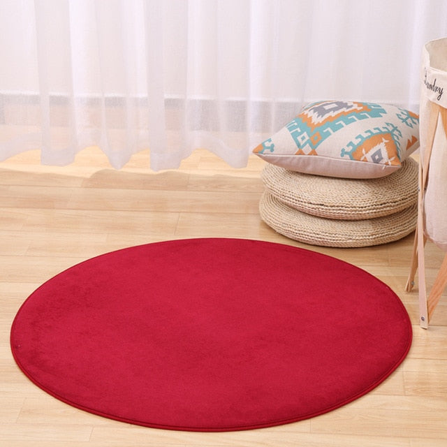 New Fashion Solid Memory Foam Chair Mat Area rug For Children Bedroom Rugs Yoga Mats Doormat Big Round Carpet For Living Room