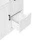 Bathroom storage cabinet with doors and drawers, multiple storage spaces, independent, open adjustable shelves, white