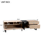 Modern TV Stand for 80'-Inch TVs, Double Storage Space Media Console, Table Entertainment Center with Drop Down Door