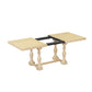 Traditional 6-Piece Trestle Extendable Dining Table Set with Removable Leaf, Padded Chairs, and Bench, Natural Finish