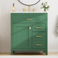 30-Inch Green Bathroom Vanity with Ceramic Sink and Ample Storage - Ideal Choice for Small Bathrooms