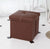 12-inch Non-slip Foldable Ottoman Storage Stool Leather Footstool Storage Box Small Sofa Chair Bench Box Home Organizers Box