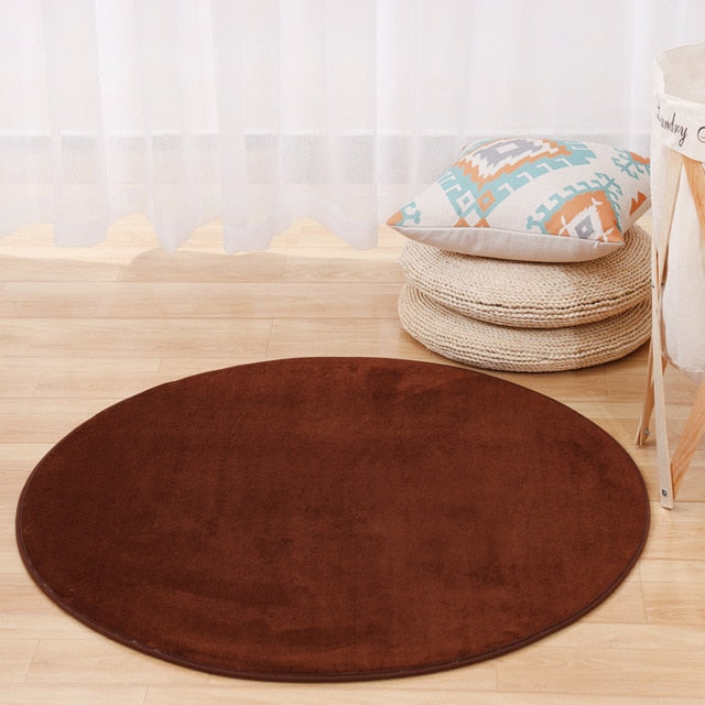 New Fashion Solid Memory Foam Chair Mat Area rug For Children Bedroom Rugs Yoga Mats Doormat Big Round Carpet For Living Room