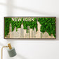 New York Moss City Silhouette Metal Wall Art Small